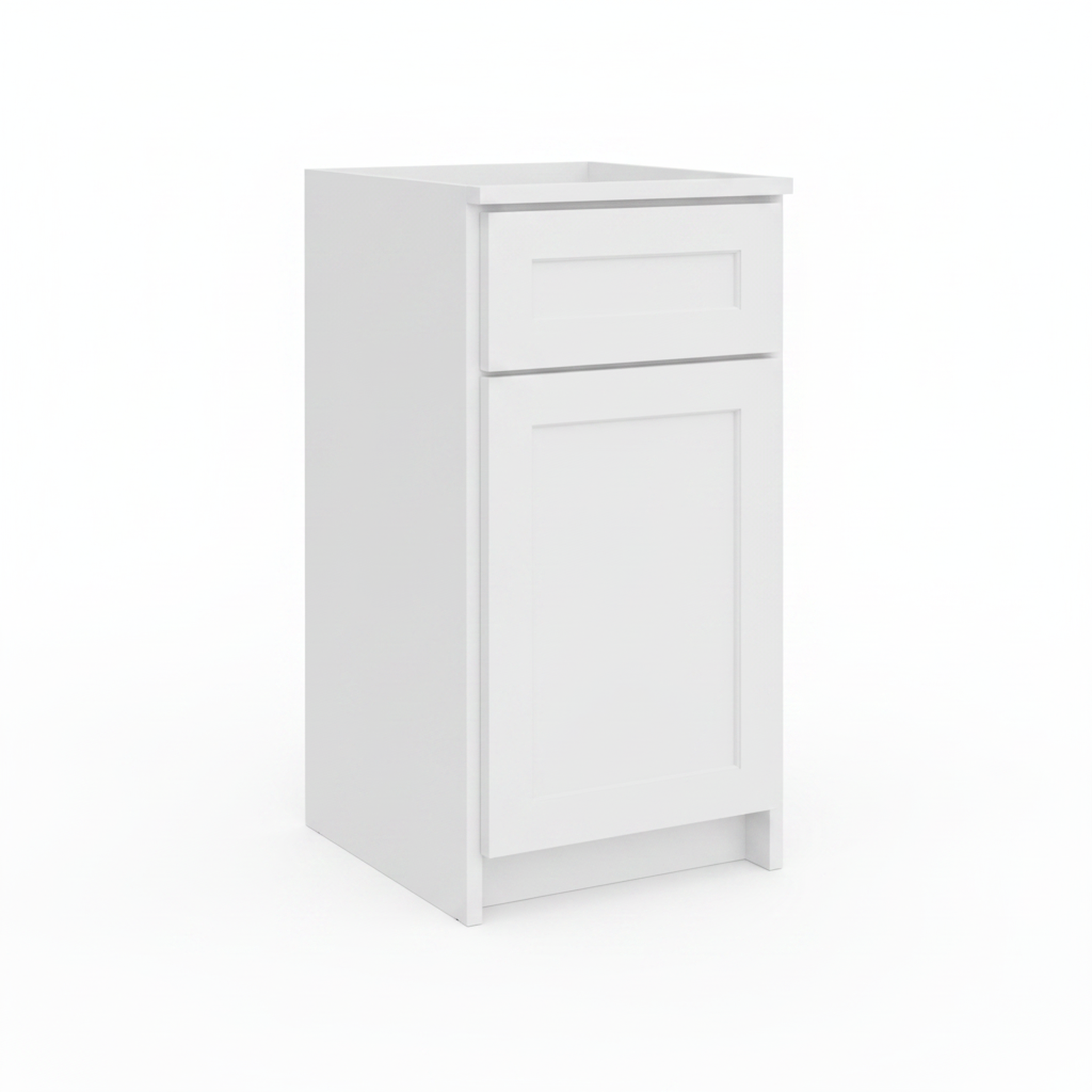 White Shaker base cabinet